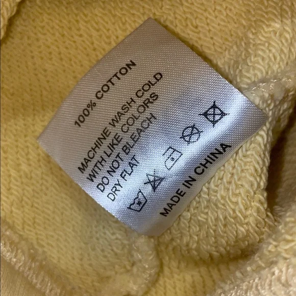 Parke Pale Yellow Women's terry cotton sweatshorts - Picture 3 of 10